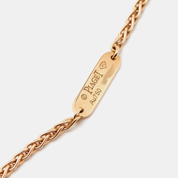 PIAGET Possession Malachite Diamond 18k Rose Gold Necklace - Picture 5 of 7